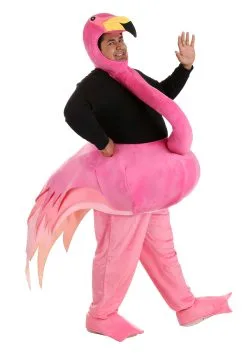 Plus Size Graceful Flamingo Costume For Adults