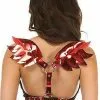 Women's Plus Size Red Metallic Devil Wings 1 Women's Plus Size Red Metallic Devil Wings -Halloween Costumes Outlet Store plus size red metallic devil wings