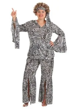 Foxy Disco Lady Women's Plus Size Costume