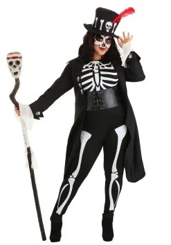 Plus Size Ladies Voodoo Skeleton Costume