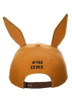 Pokemon 3D Cosplay Eevee Pre-Curved Snapback Hat -Halloween Costumes Outlet Store pokemon 3d cosplay eevee pre curved snapback alt 2