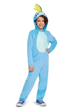 Kids Pokemon Sobble Hooded Jumpsuit Classic Costume -Halloween Costumes Outlet Store pokemon sobble hooded jumpsuit classic costume alt 1