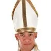 White Pope Plush Hat -Halloween Costumes Outlet Store pope plush hat