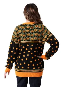 Adult Pumpkin Patch Ugly Halloween Sweater -Halloween Costumes Outlet Store pumpkin patch ugly halloween adult sweater 3