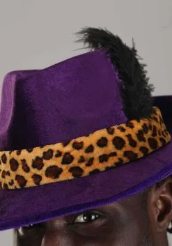 Purple Pimp Hat Costume Accessory -Halloween Costumes Outlet Store purple pimp hat alt 3