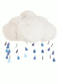 Adult Sherpa Light-Up Rain Cloud Costume Hat