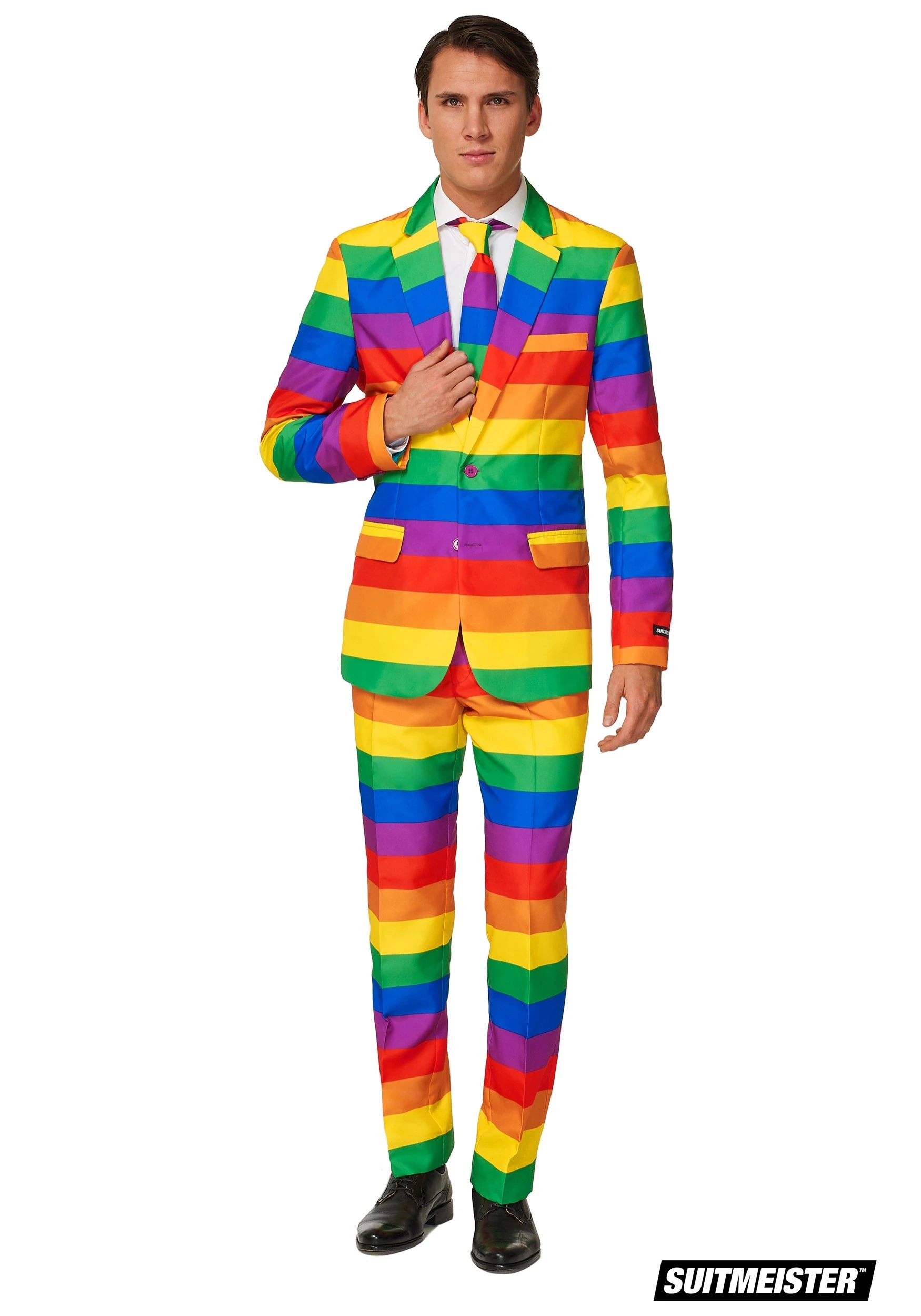 Mens Rainbow Suitmeister Suit Costume 3 Mens Rainbow Suitmeister Suit Costume
