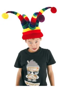 Plush Wacky Rainbow Jester Costume Hat 7 Plush Wacky Rainbow Jester Costume Hat -Halloween Costumes Outlet Store rainbow wacky jester plush hat alt 1