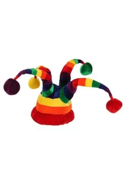 Plush Wacky Rainbow Jester Costume Hat 8 Plush Wacky Rainbow Jester Costume Hat -Halloween Costumes Outlet Store rainbow wacky jester plush hat alt 2