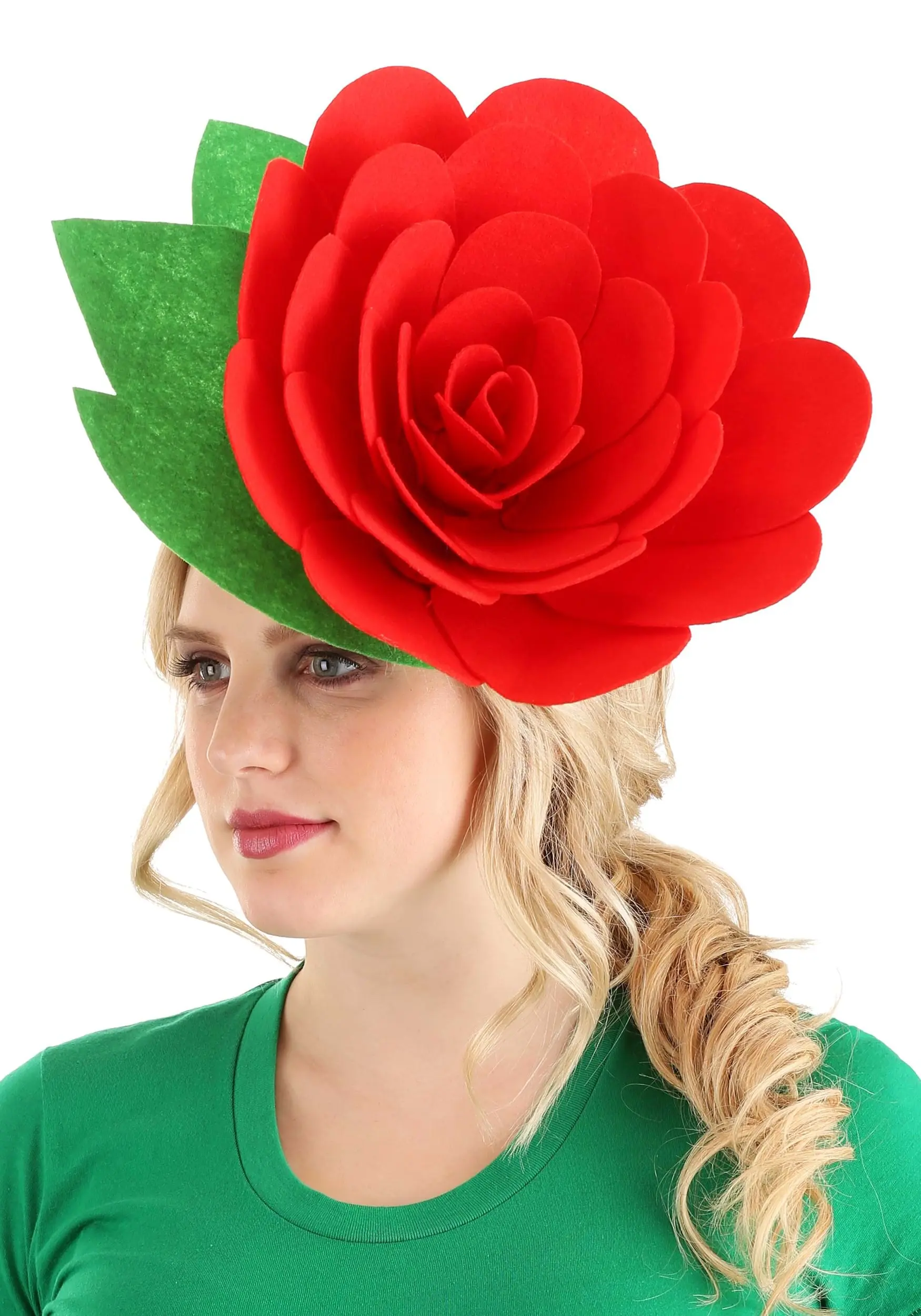 Red Rose Costume Headband 4 Red Rose Costume Headband - Image 2