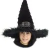Ridged Witch Black Costume Hat