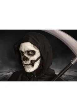 Self-Adhering Skeleton Costume Mask With Separate Jaw Piece 11 Self-Adhering Skeleton Costume Mask With Separate Jaw Piece -Halloween Costumes Outlet Store self adhering skeleton mask with separate jaw pc alt 3