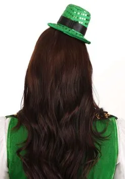 Sequin Mini Leprechaun Hat Headband -Halloween Costumes Outlet Store sequin mini leprechaun hat headband alt 2