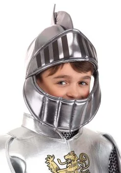 Silver Knight Soft Costume Helmet Accessory -Halloween Costumes Outlet Store silver knight plush helmet alt 1
