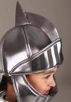 Silver Knight Soft Costume Helmet Accessory -Halloween Costumes Outlet Store silver knight plush helmet alt 2