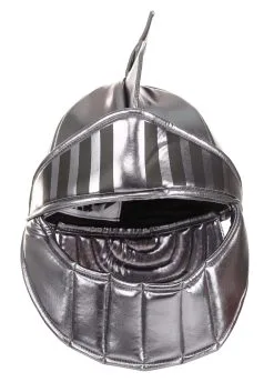 Silver Knight Soft Costume Helmet Accessory -Halloween Costumes Outlet Store silver knight plush helmet alt 3