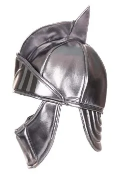 Silver Knight Soft Costume Helmet Accessory -Halloween Costumes Outlet Store silver knight plush helmet alt 5