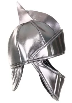 Silver Knight Soft Costume Helmet Accessory -Halloween Costumes Outlet Store silver knight plush helmet alt 6