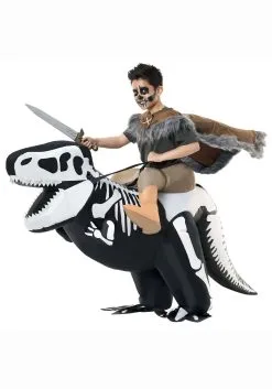 Skeleton T-Rex Ride On Inflatable Costume For Kids 6 Skeleton T-Rex Ride On Inflatable Costume For Kids -Halloween Costumes Outlet Store skeleton t rex ride on inflatable kids costume alt 1