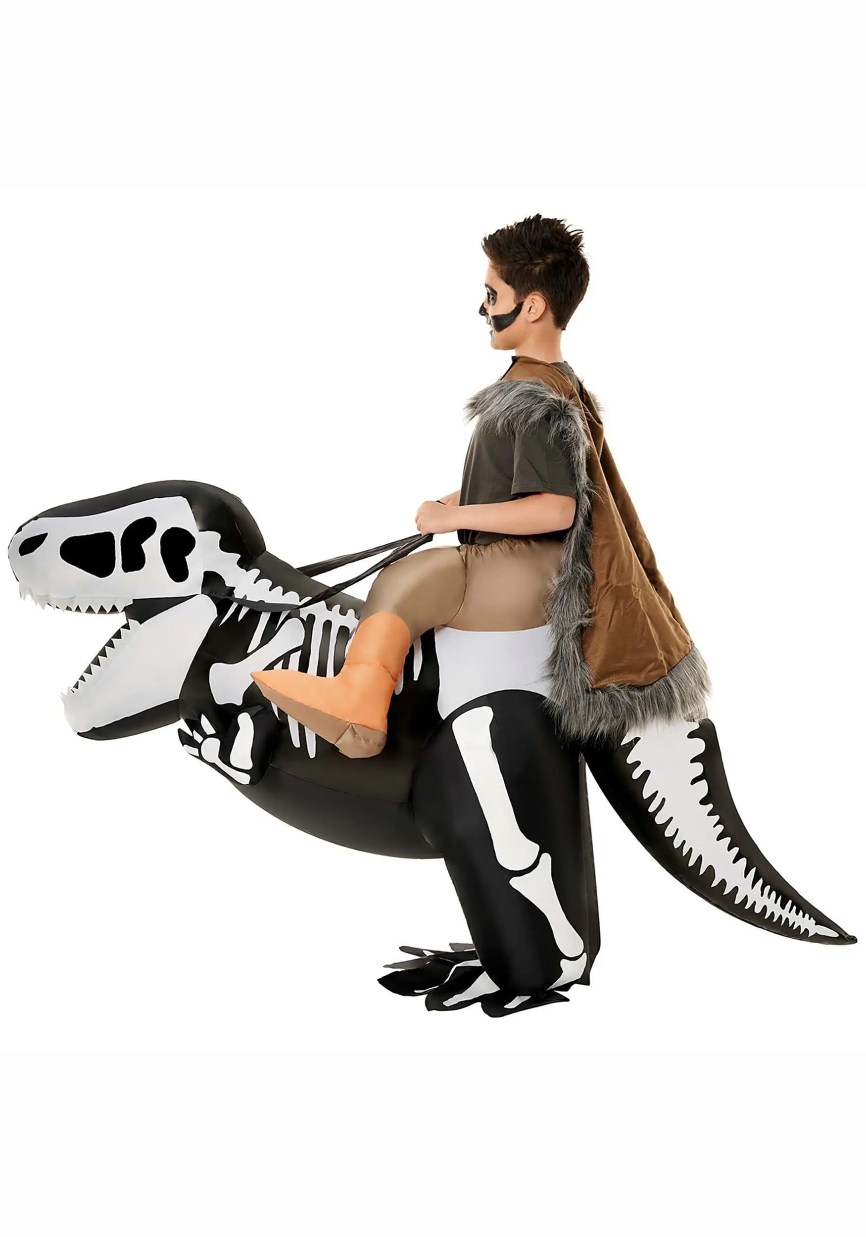 Skeleton T-Rex Ride On Inflatable Costume For Kids 5 Skeleton T-Rex Ride On Inflatable Costume For Kids - Image 3