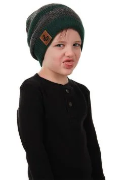 Slytherin Heathered Knit Warm Beanie -Halloween Costumes Outlet Store slytherin heathered knit beanie alt 1