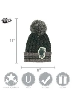 Slytherin Heathered Pom Warm Beanie -Halloween Costumes Outlet Store slytherin heathered pom beanie alt 6