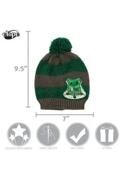 Slytherin | Toddler Knit Beanie 11 Slytherin | Toddler Knit Beanie -Halloween Costumes Outlet Store slytherin toddler knit beanie alt 4