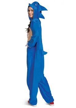 Sonic 2 Sonic Movie Costume For Adults -Halloween Costumes Outlet Store sonic 2 adult unisex sonic movie costume alt 2