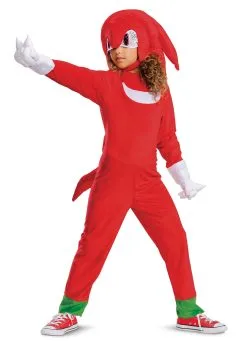 Sonic 2 Knuckles Deluxe Costume For Kids -Halloween Costumes Outlet Store sonic 2 knuckles child deluxe costume alt 2