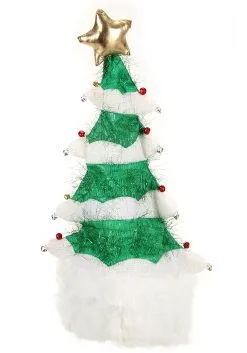 Springy White Christmas Tree Plush Hat -Halloween Costumes Outlet Store springy white christmas tree plush hat alt 2