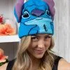 Stitch Big Face Roll Down Beanie Hat