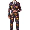 Suitmeister Black Suit With Fireworks -Halloween Costumes Outlet Store suitmeister black fireworks suit