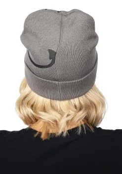 The Devil Black Printed Foldup Knit Beanie -Halloween Costumes Outlet Store the devil printed foldup knit beanie alt 3