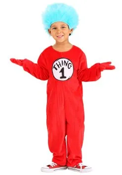 Deluxe Thing 1&2 Toddler's Costume -Halloween Costumes Outlet Store thing 12 deluxe toddler costume alt 1
