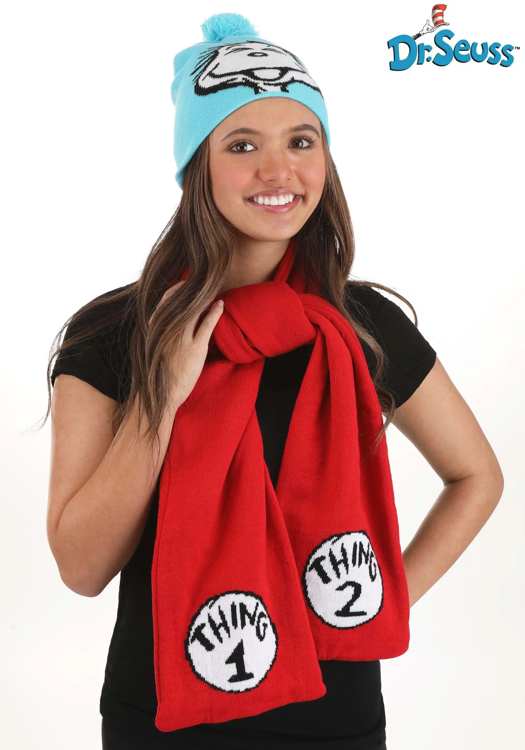 Thing 1 & 2 Winter Hat & Scarf Kit For Adults 3 Thing 1 & 2 Winter Hat & Scarf Kit For Adults