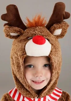 Plush Reindeer Costume For Toddlers -Halloween Costumes Outlet Store toddler plush reindeer costume alt 2
