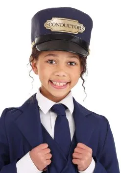 Train Conductor Costume Hat For Kids -Halloween Costumes Outlet Store train conductor hat alt 1