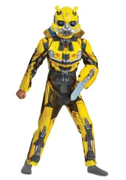 Kid's Transformers Rise Of The Beasts Bumblebee Costume -Halloween Costumes Outlet Store transformers rise of the beasts child bumblebee co alt 2