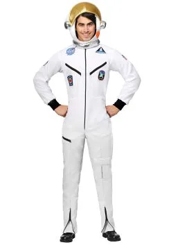 White Astronaut Jumpsuit Adult Plus Size Costume