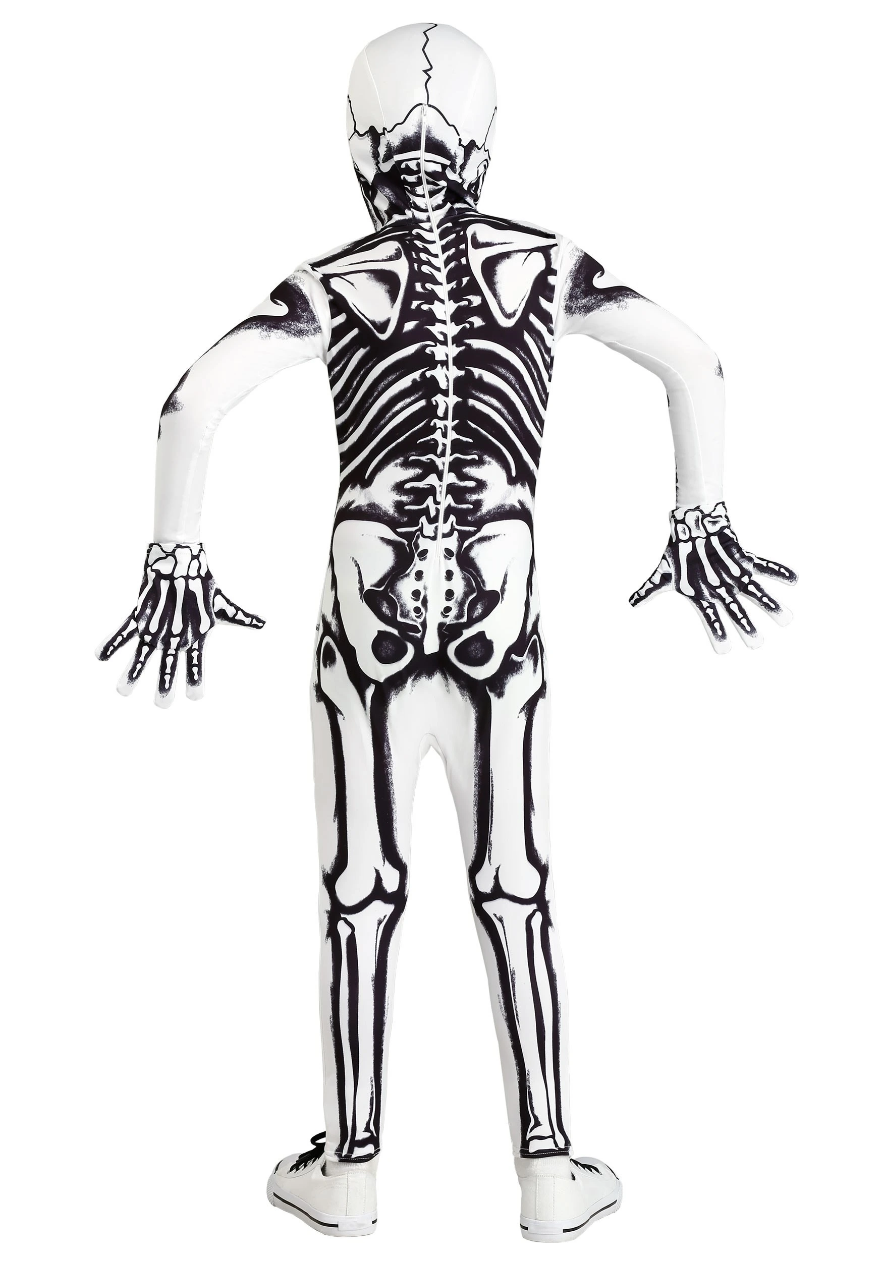 Kids White Skeleton Costume 4 Kids White Skeleton Costume - Image 2