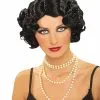 Women's Black Flapper Wig With Marcelled Waves -Halloween Costumes Outlet Store womens black flapper wig