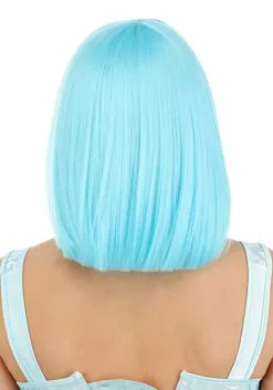 Bright Blue Bob Wig For Women -Halloween Costumes Outlet Store womens bright blue bob wig alt 1