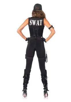 Deluxe SWAT Commander Women's Costume -Halloween Costumes Outlet Store womens deluxe swat commander costume back