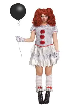 Evil Carnevil Balloon Clown Costume For Women