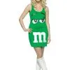 Womens Green M&M Costume 2 Womens Green M&M Costume -Halloween Costumes Outlet Store womens green mm costume