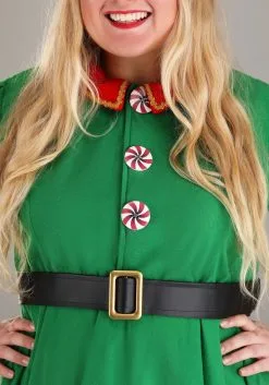 Plus Size Holiday Elf Costume For Women -Halloween Costumes Outlet Store womens holiday elf plus size costume alt 8