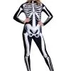 Skeleton Jumpsuit Costume For Women 2 Skeleton Jumpsuit Costume For Women -Halloween Costumes Outlet Store womens jumpsuit skeleton costume