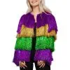 Mardi Gras Fringe Tinsel Jacket For Women -Halloween Costumes Outlet Store womens mardi gras fringe tinsel jacket