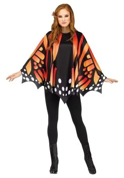 Womens Monarch Butterfly Poncho