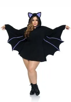 Women's Poncho Plus Size Moonlight Bat Costume